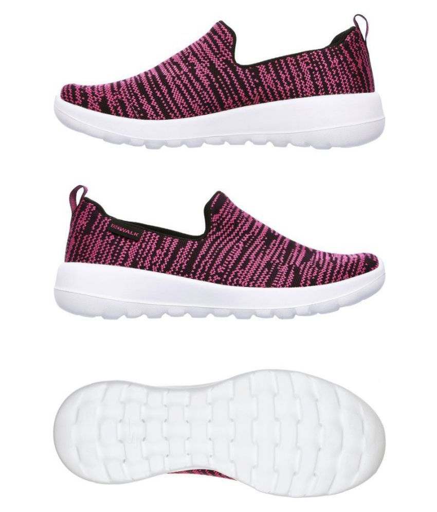 pink walking sneakers