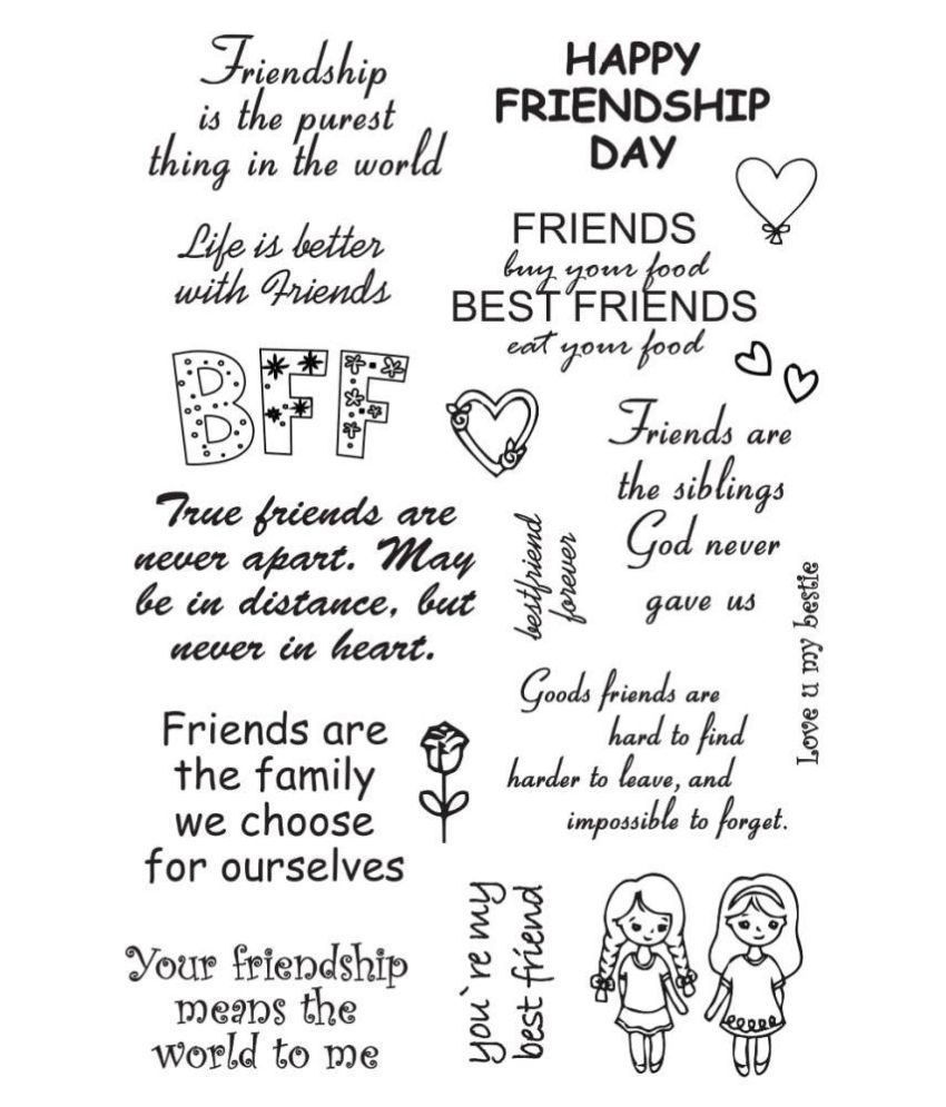 Friendship Day Rubber stamp craft: Buy Online at Best Price in India ...