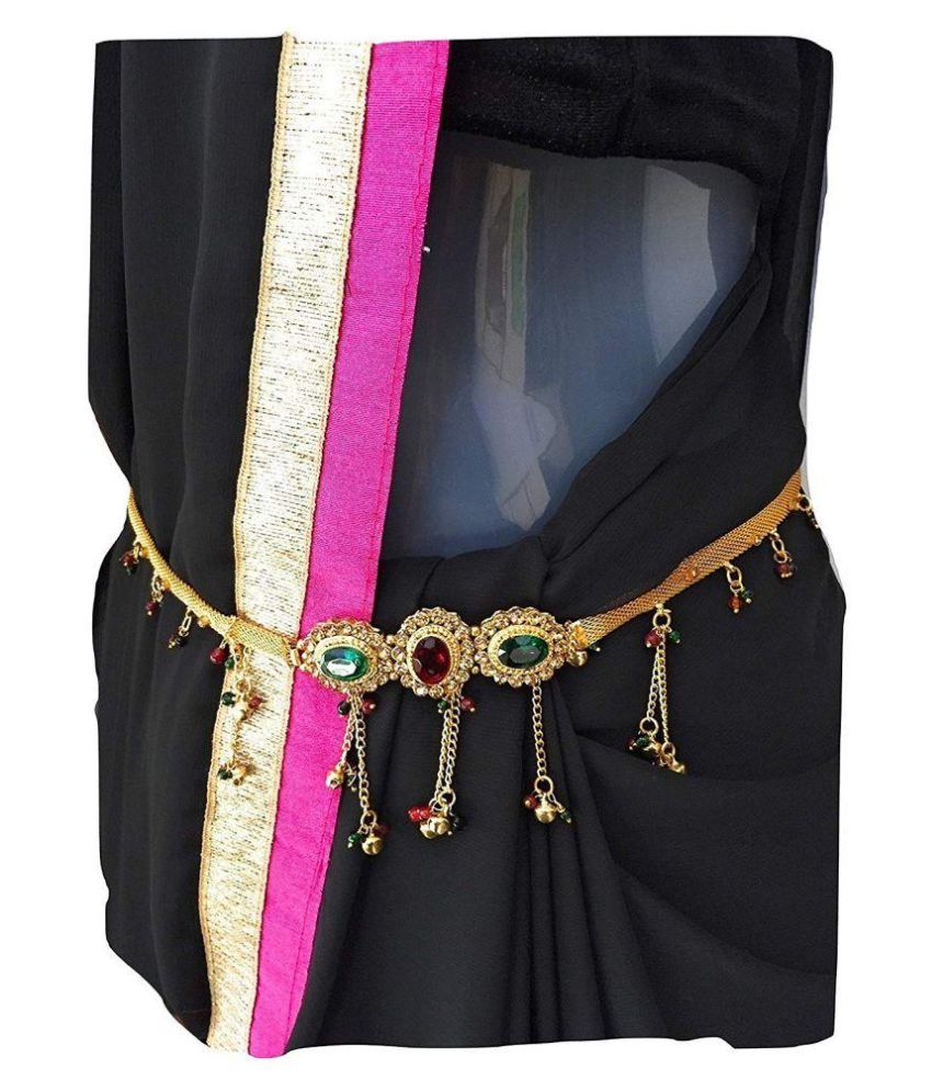 XLDreams American Diamond and Pearl waist chain/kamarband/belly chain