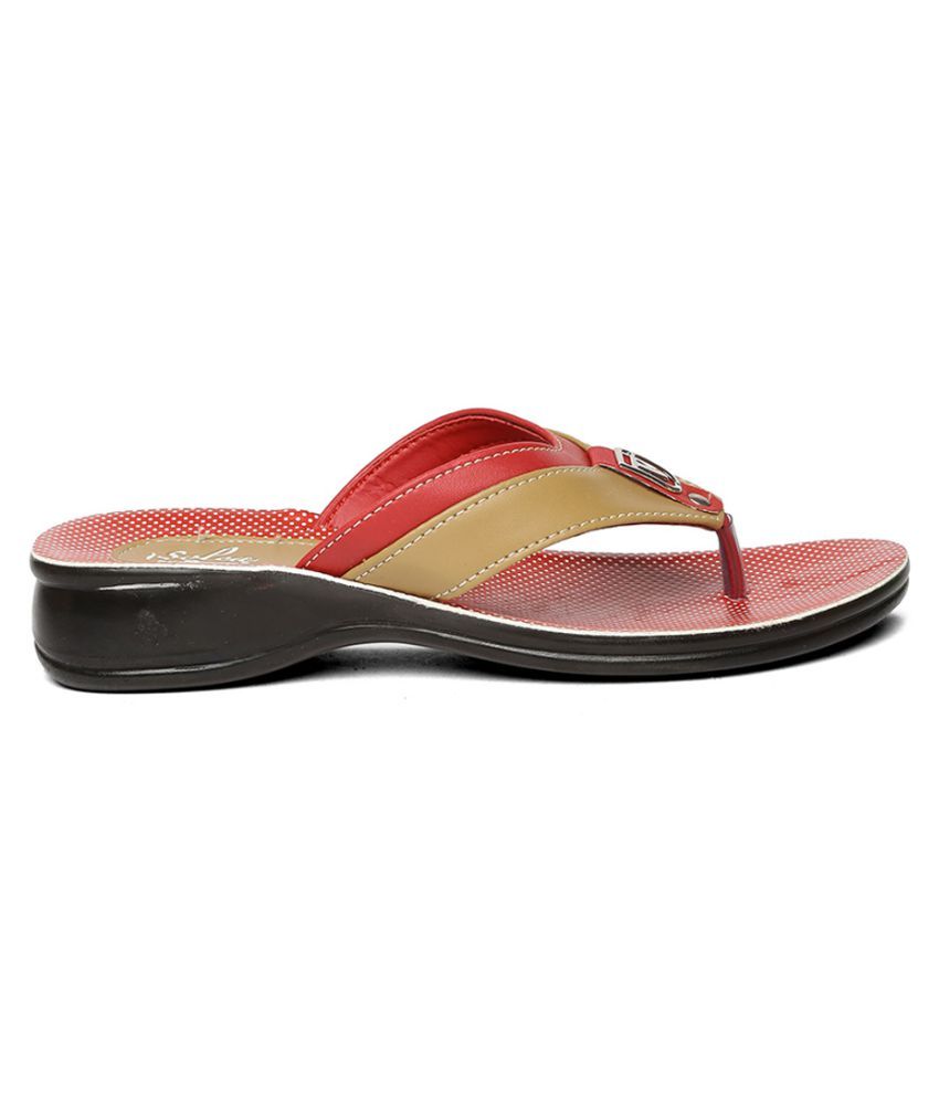 paragon red and black slippers