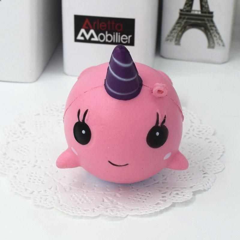 pink narwhal squishy