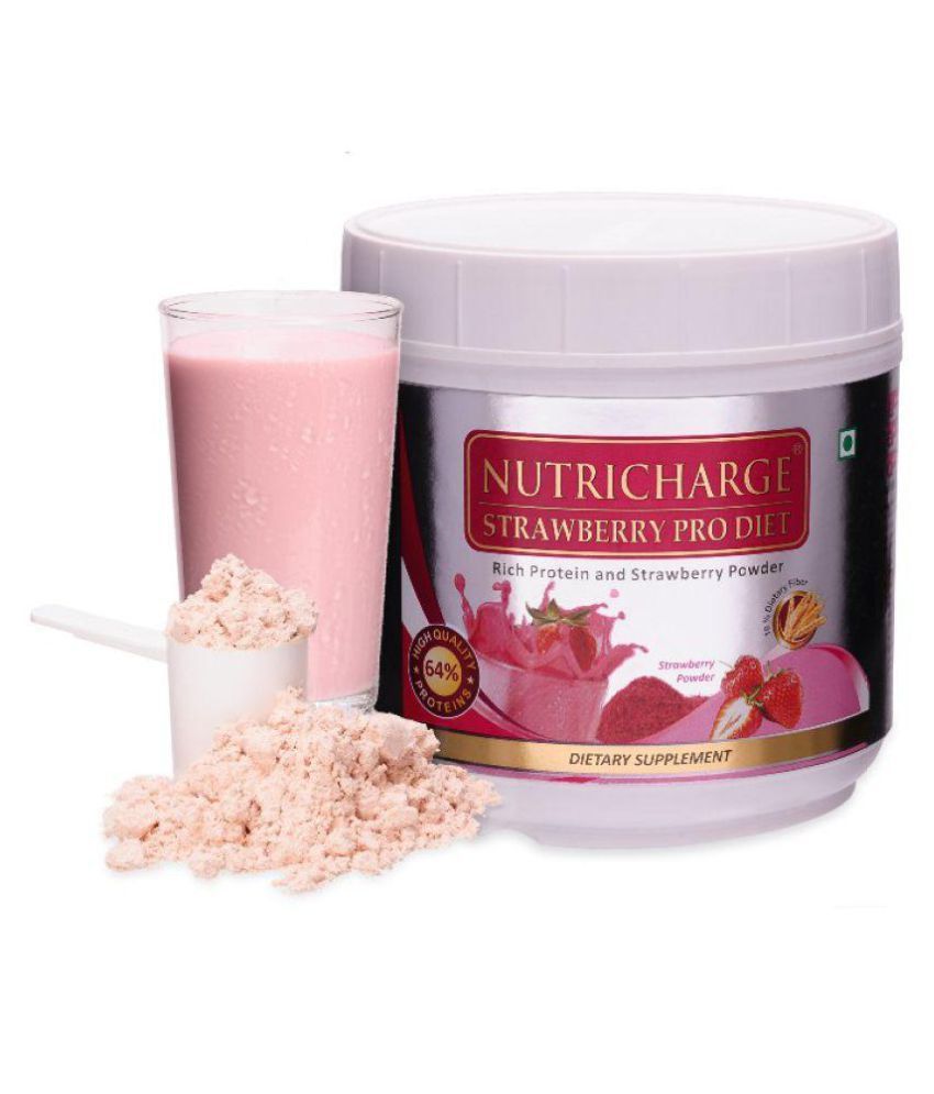 Nutricharge Strawberry Pro Diet Rich Protein Powder 500 gm Pack Of 1