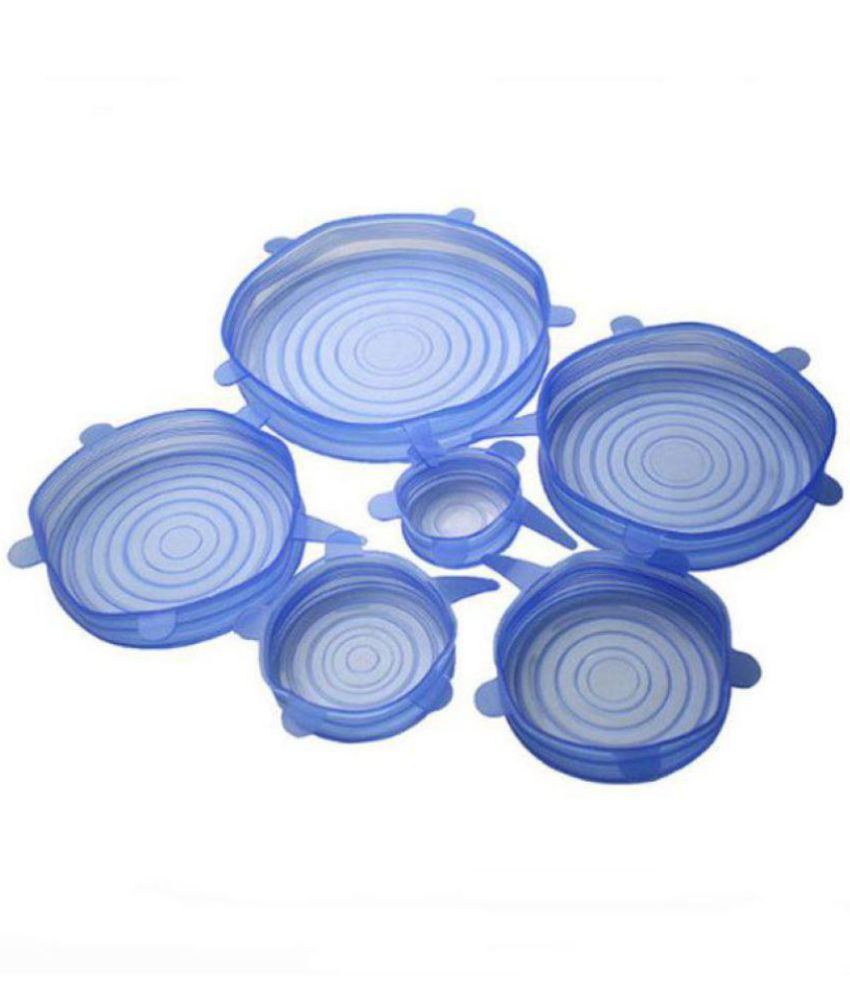     			6Pcs High Quality Silicone Cover Universal Silicone Suction Lid bowl Pan Cooking Pot Lid silicon Stretch Cover