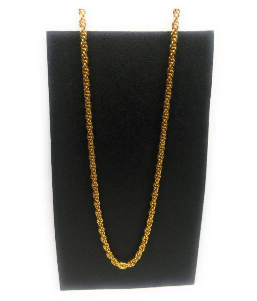 Micro Plated Neck Chain For Men & Women, Gold Tone, 23 Inch Long Buy