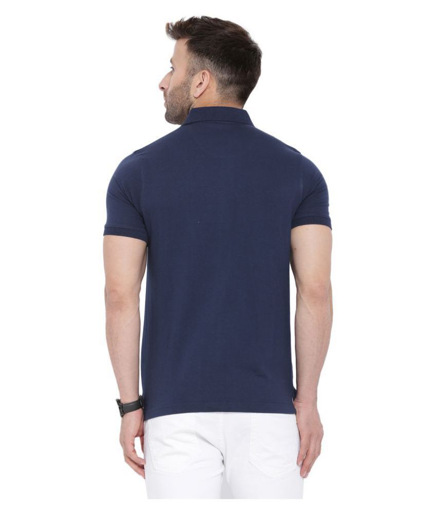 Cloak & Decker Navy Regular Fit Polo T Shirt - Buy Cloak & Decker Navy ...