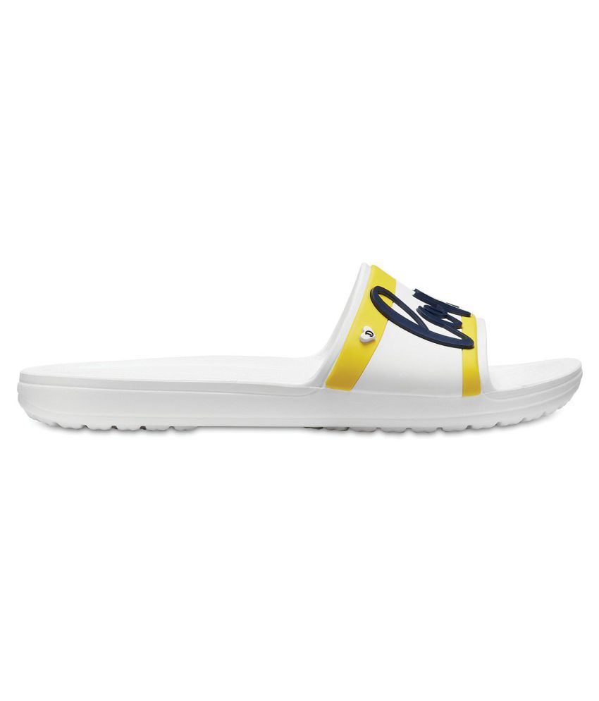 womens white crocs slides