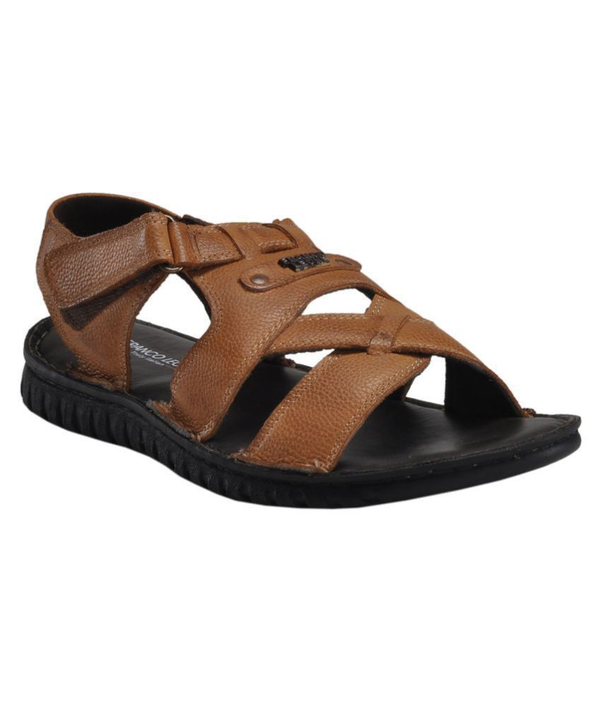 franco leone men's leather sandals and floaters