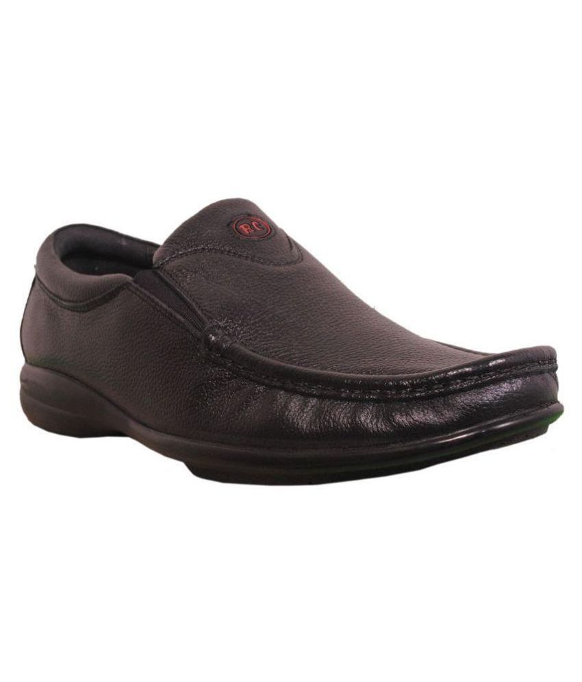 red and chief black leather shoes