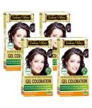 Indus Valley Damage Free Gel Light Brown Hair Color Touch-up Pack Mini Pack - Set of 4 , Light Brown 5.00