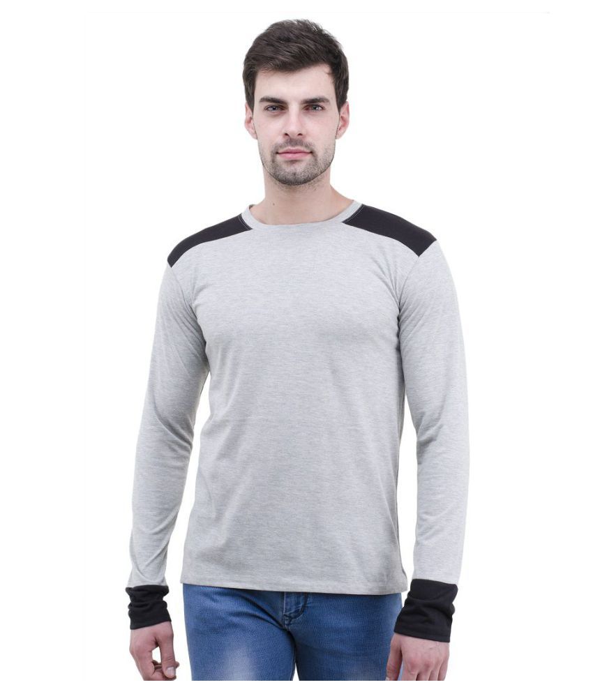 Lime Grey Full Sleeve T-Shirt - Buy Lime Grey Full Sleeve T-Shirt Online at Low Price - Snapdeal.com