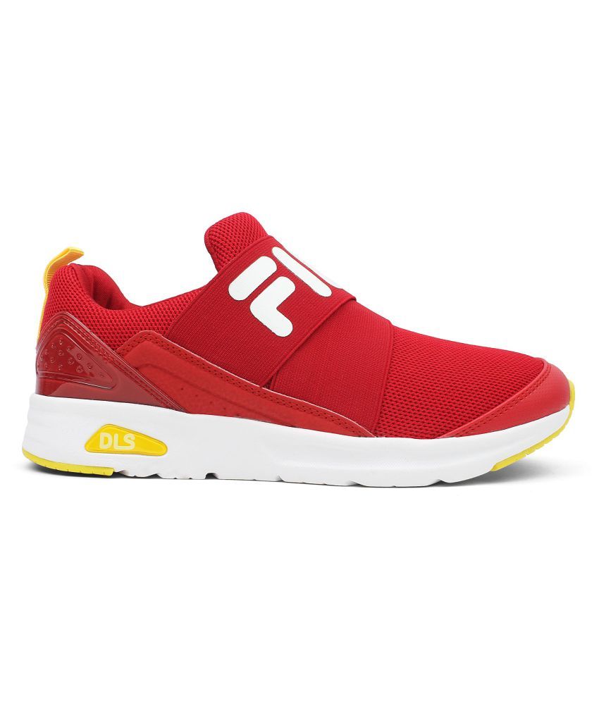 all red fila shoes