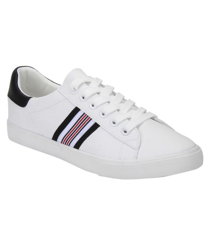 red tape white sneaker shoes