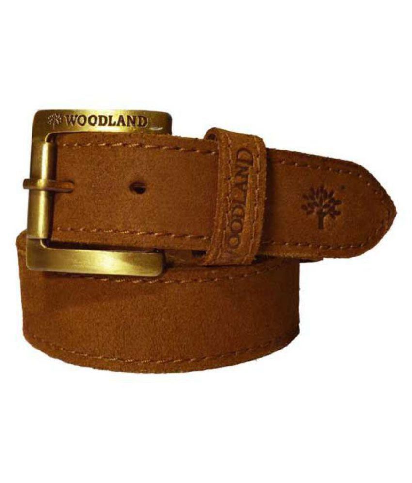 Woodland Khaki Leather Casual Belt Pack of 1 Buy Woodland Khaki