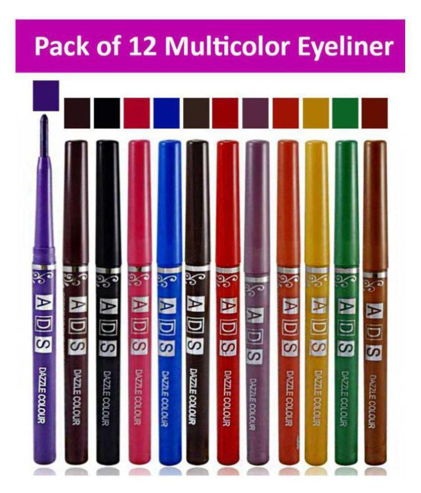     			ADS Multicolored Pencil Eyeliner (Set of 12)
