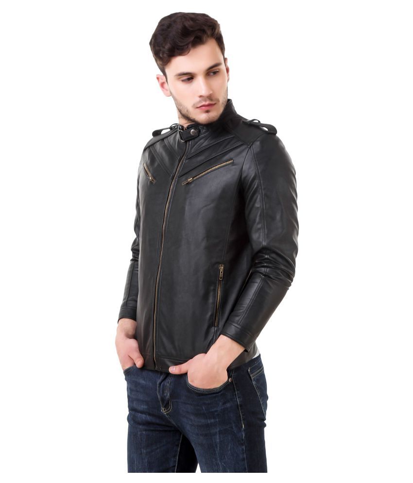 Leather Retail Black Leather Jacket - Buy Leather Retail Black Leather ...