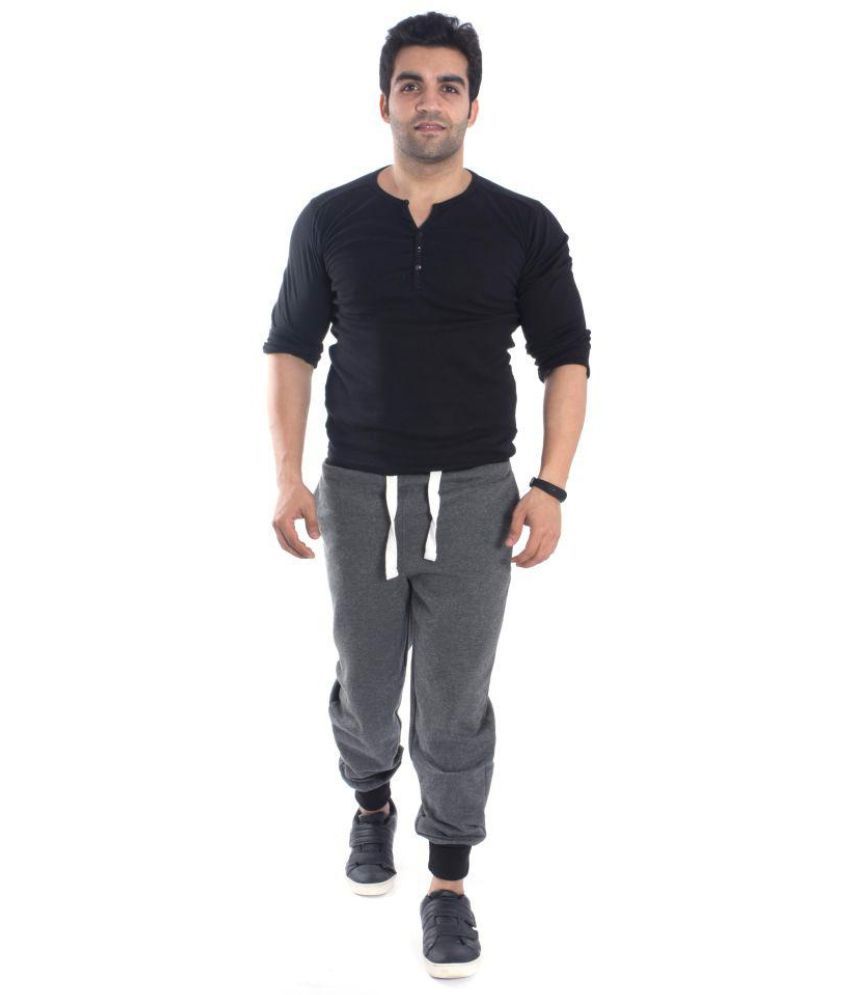 mens grey fleece joggers