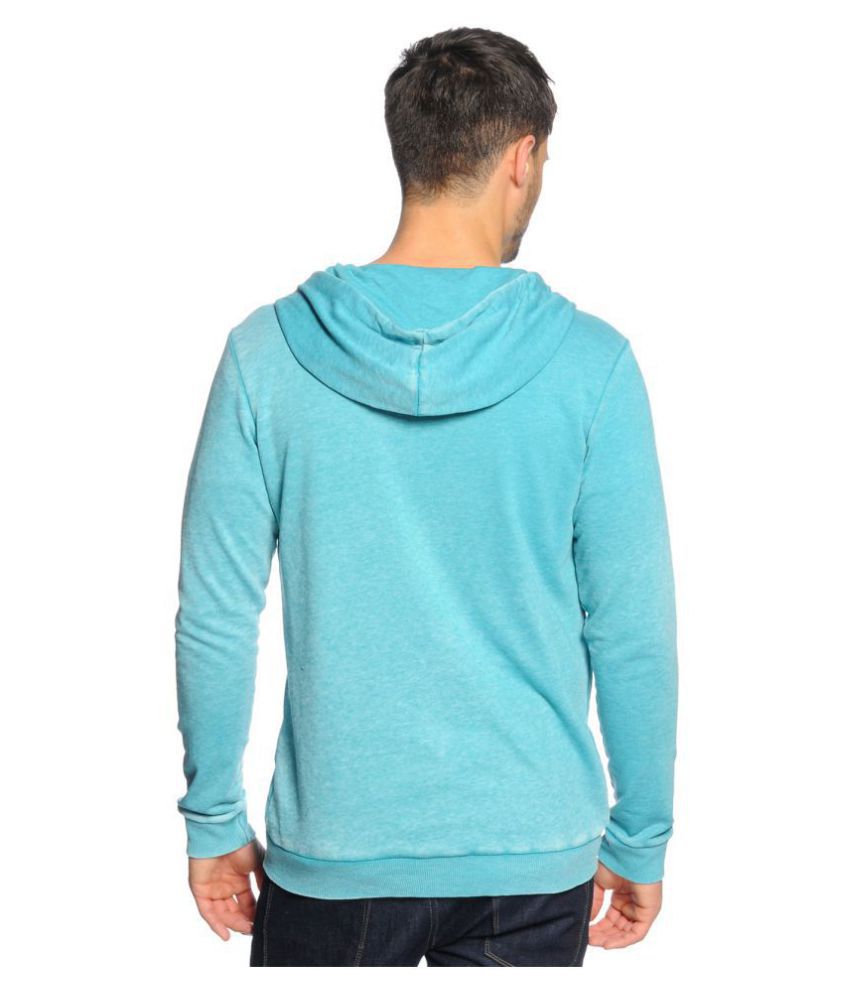 Zachi Turquoise Hooded Sweatshirt - Buy Zachi Turquoise Hooded ...