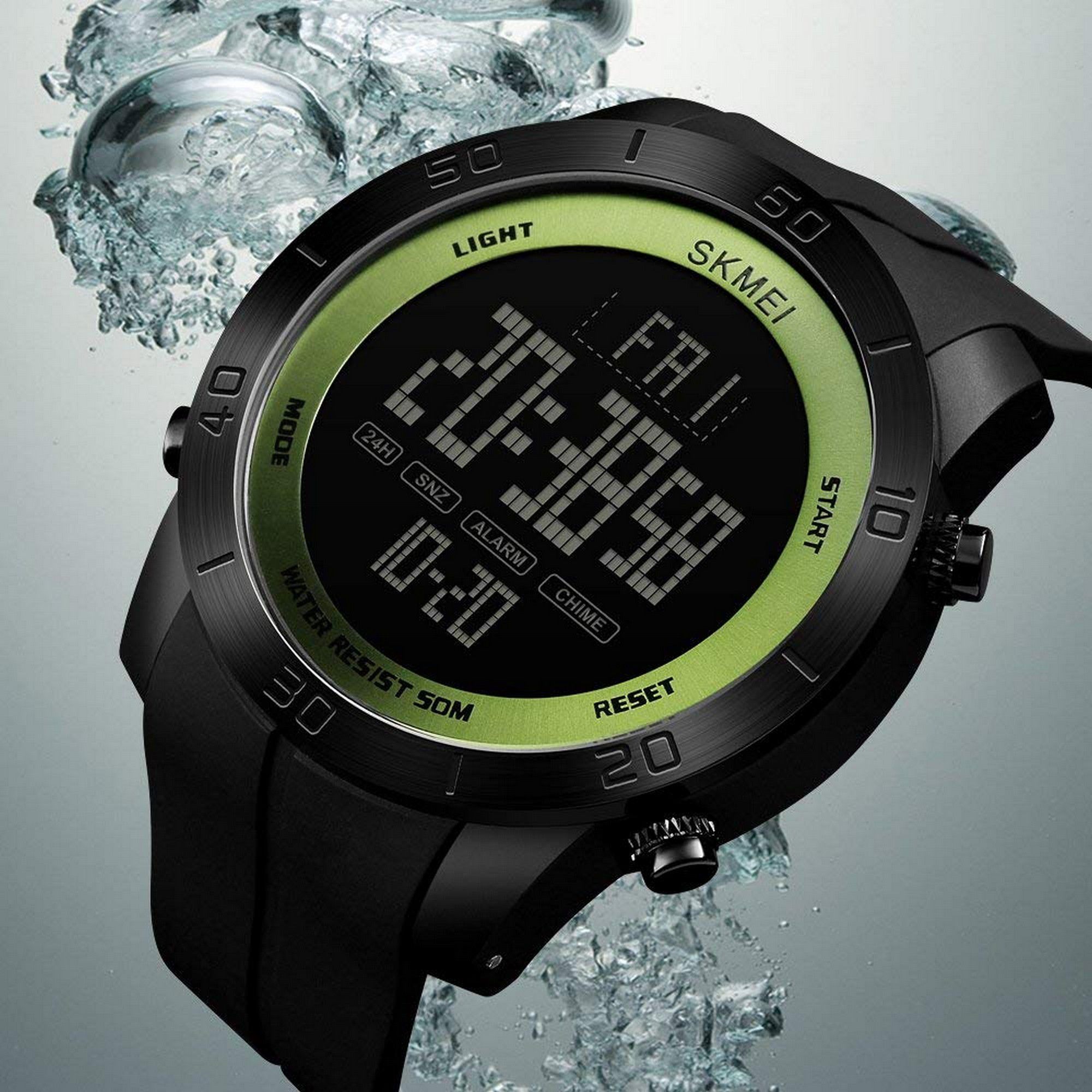 Skmei 1353 Green Casing Countdown Timer Resin Digital Men's Watch - Buy ...