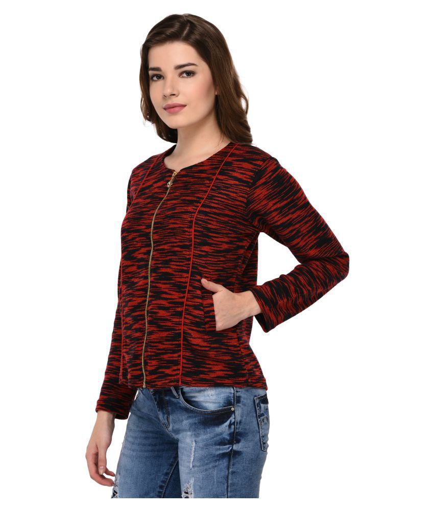 Buy Karoz Fleece Multi Color Zippered Sweatshirt Online at Best Prices ...