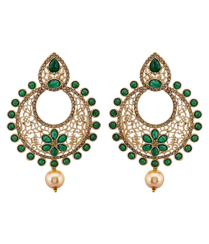     			Zeneme Oxidised Gold Tone Trendy Jewellery For Women & Girls Alloy Chandelier Earring