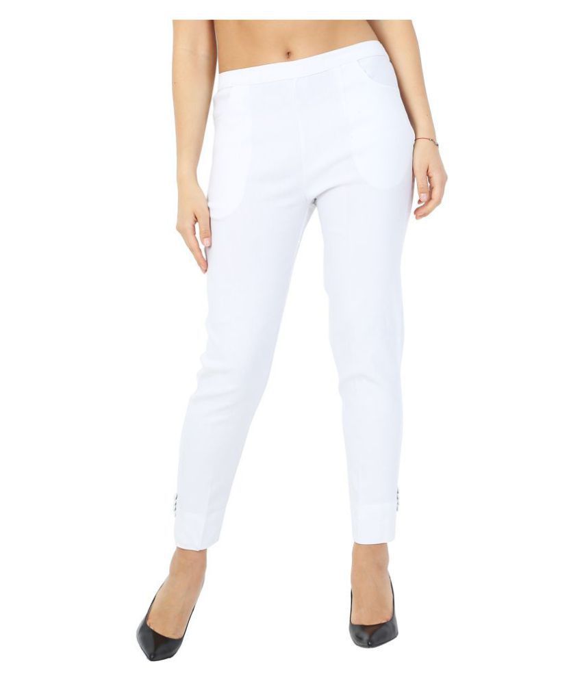 Buy Istyle Can Cotton Lycra Cigarette Pants Online at Best Prices in ...