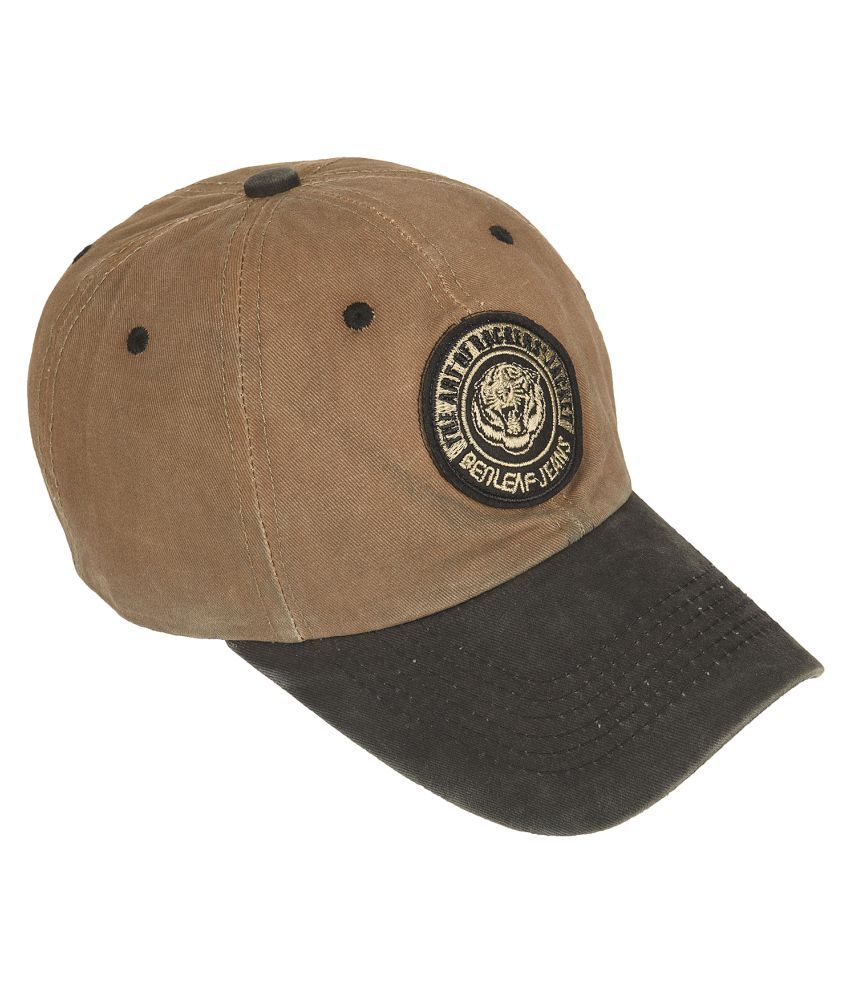 Men's Washed Cotton Baseball Cap Khaki Freesize: Buy Online at Low ...