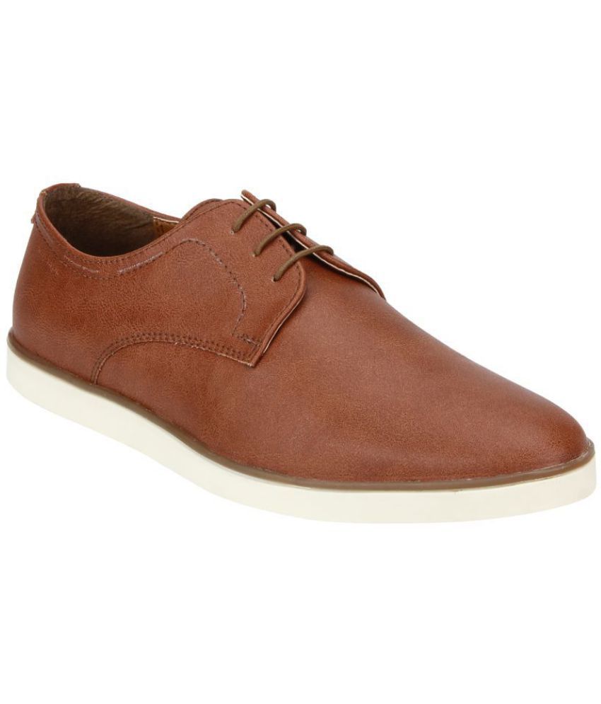 red tape tan color shoes