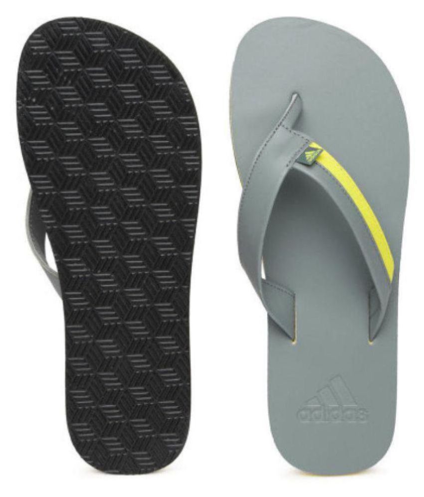 adidas gray thong flip flop