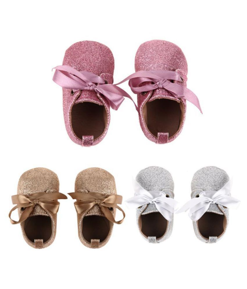 gold sequin baby shoes