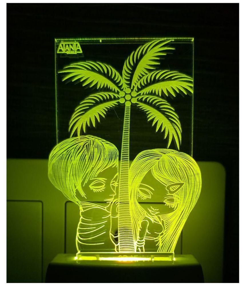     			Ajanta Romantic Love Couple : 2015 3D Night Lamp Multi - Pack of 1
