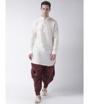 Deyann White Silk Blend Dhoti Kurta Set