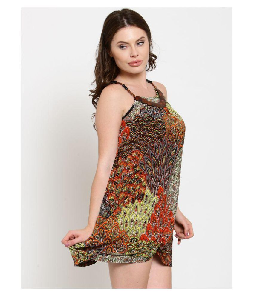 Buy NGal Polyester Orange Beach Dresses Online at Best Prices in India