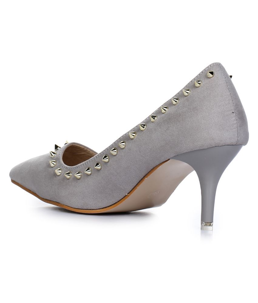 dark grey platform heels