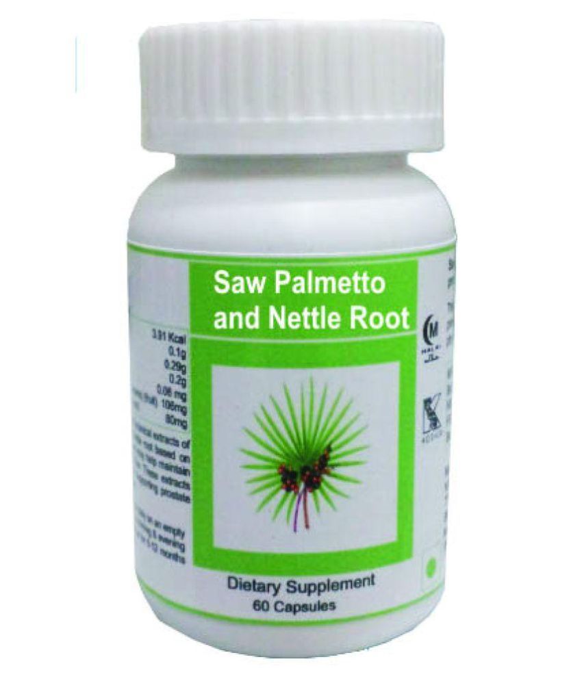 hawaiian herbal saw palmetto & nettle root capsule 1 Drop Free 500 mg