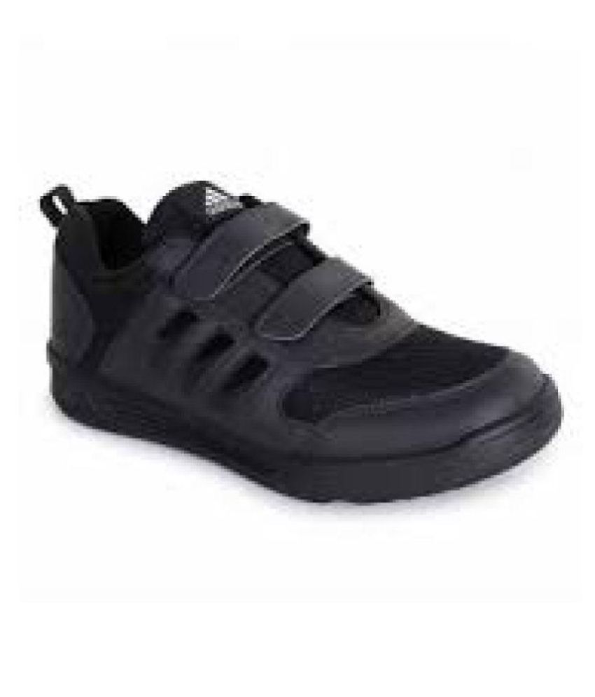 adidas black school shoes with velcro