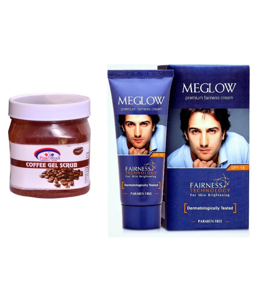 Pink Root Coffee Gel Scrub 500ml, Meglow SPF15 CREAM Day Cream 500 ml Pack of 2 Buy Pink Root