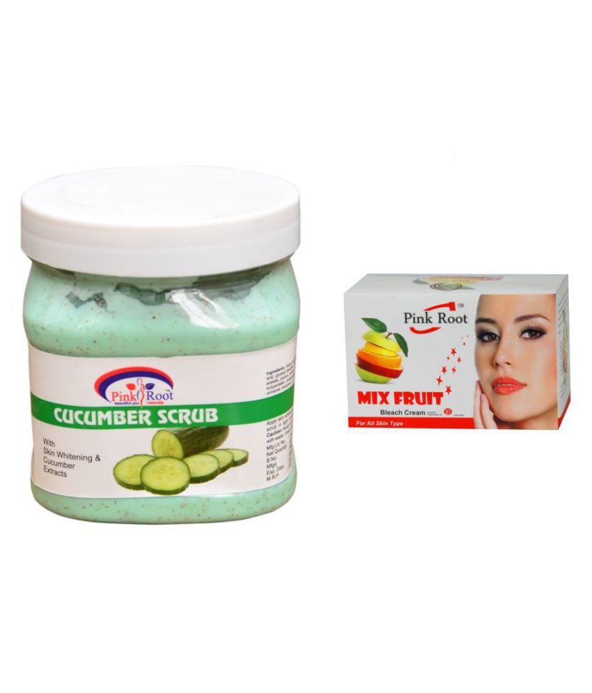 Pink Root Cucumber Scrub 500ml, Mix Fruit Bleach 50g Day Cream 500 ml ...