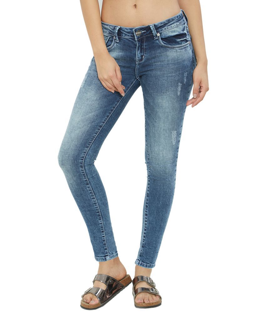 Buy Soie Cotton Jeans - Blue Online at Best Prices in India - Snapdeal