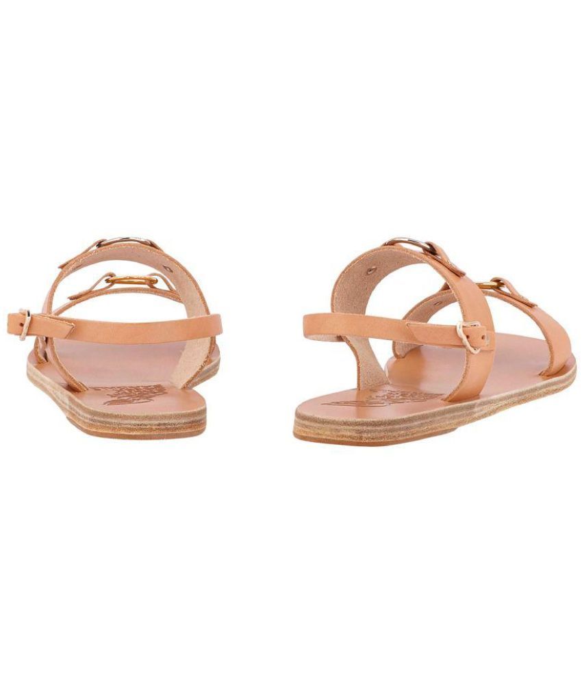 shiny beige flats