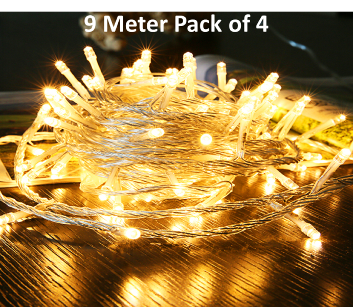     			Bi Tec Golden Fairy 9 Meter Diwali String Lights Gold- Pack of 4