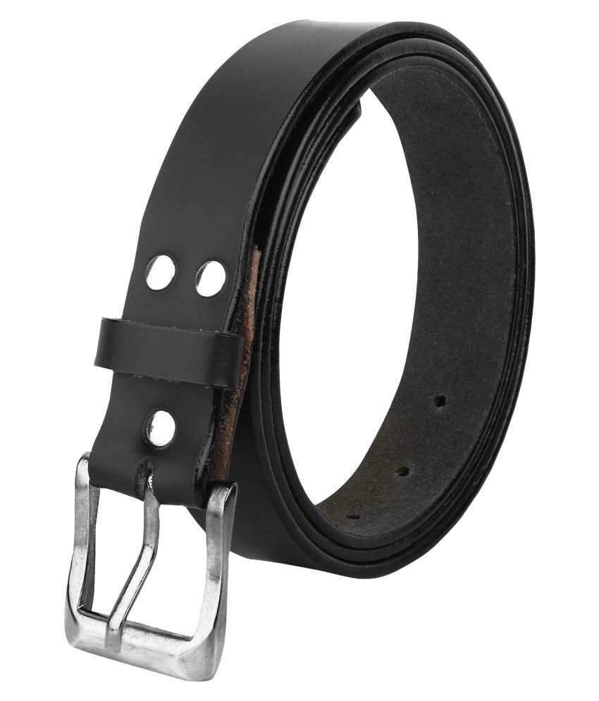 Indian Fashion Black Leather Casual Belt - Pack of 1: Buy Online at Low ...