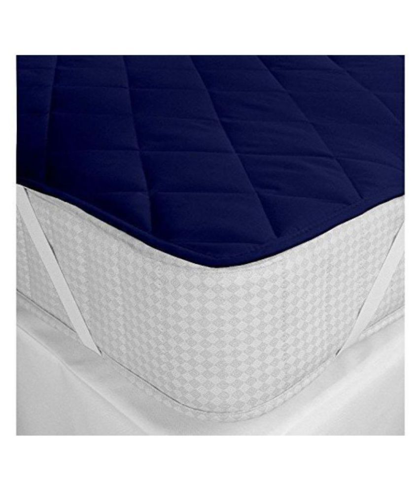 bedding king Blue Poly Cotton Mattress Protector Buy bedding king