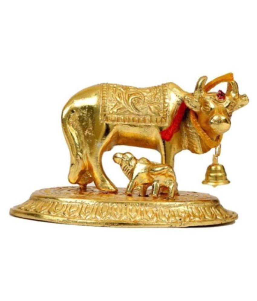     			9XM laxmi ganesh Kamdhenu Cow Brass Idol