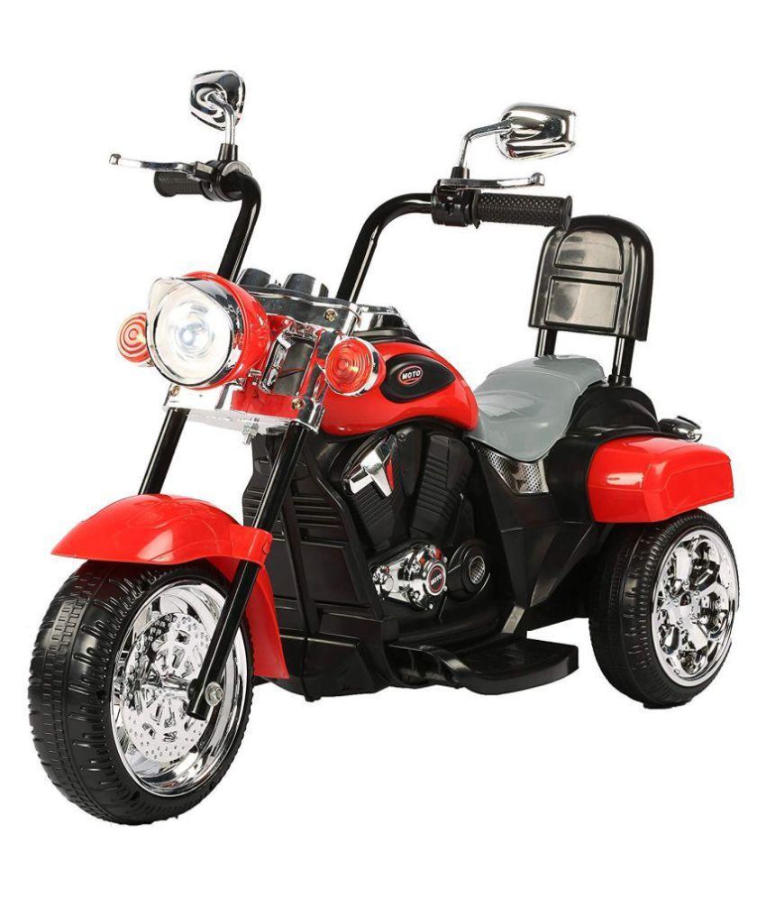 Battery Operated Cruiser Bike with Sparkling Headlight-Backlight (Red ...