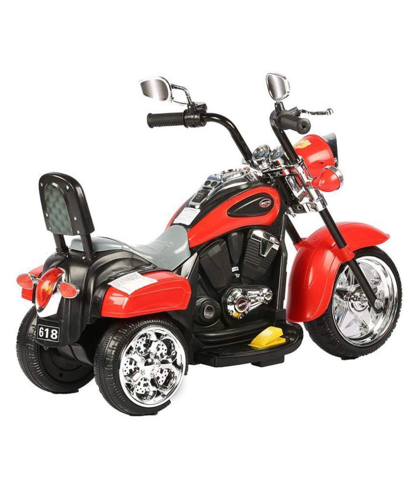 Battery Operated Cruiser Bike With Sparkling Headlight-backlight (red 