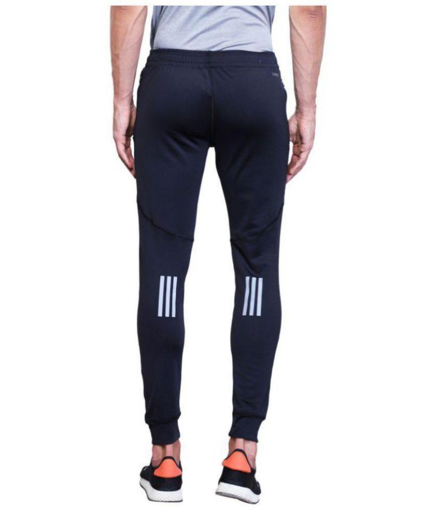 black polyester lycra joggers