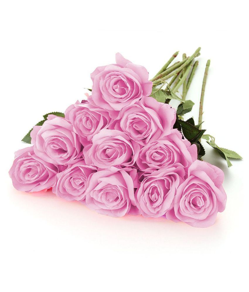 20pcs Artificial Flowers Real Looking Faux Roses Diy Wedding