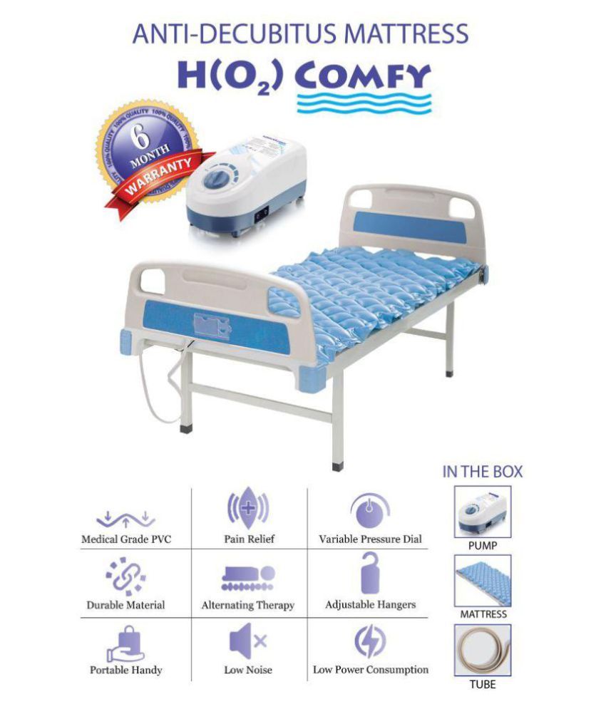 H O2 Comfy Air Bed For Bedsores And Pain Relief Ab Bp 2018 02 Air Bed For Bed Sour Patient And Pain Relief Blue 6 3 Pack Of 1 Buy H O2 Comfy Air Bed For