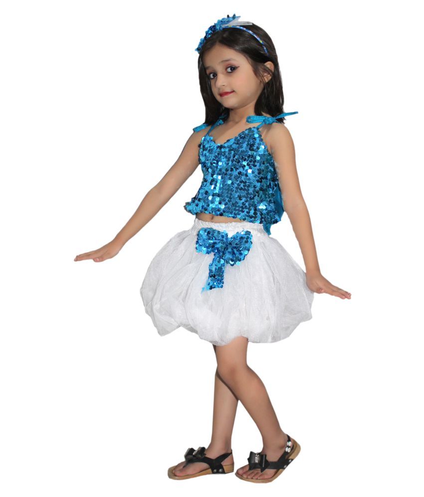     			Kaku Fancy Dresses Skirt Top Set Western Dance Dress For kids,Costume For School Annual function/Theme Party/Competition/Stage Shows Dress/Birthday Party Dress