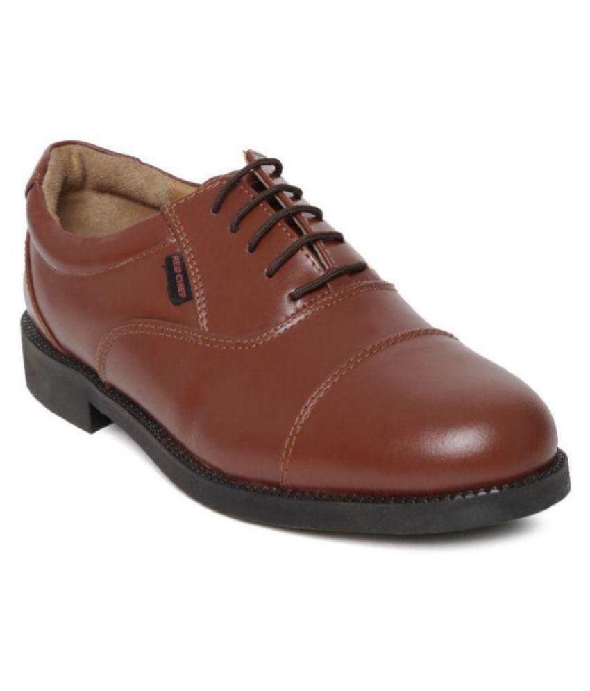 red chief new leather shoes